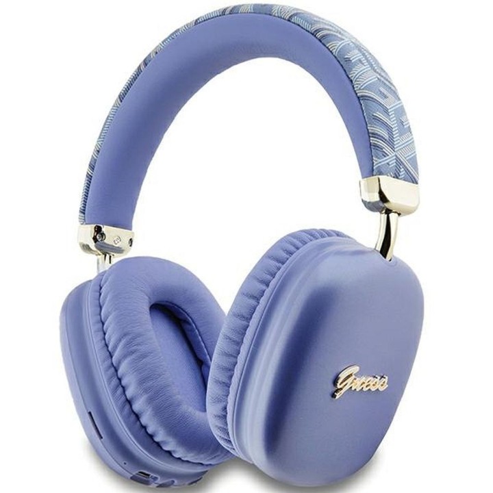 Wireless on-ear headphones Guess Gcube Metallic Script Logo GUBHK1GCTCSU purple