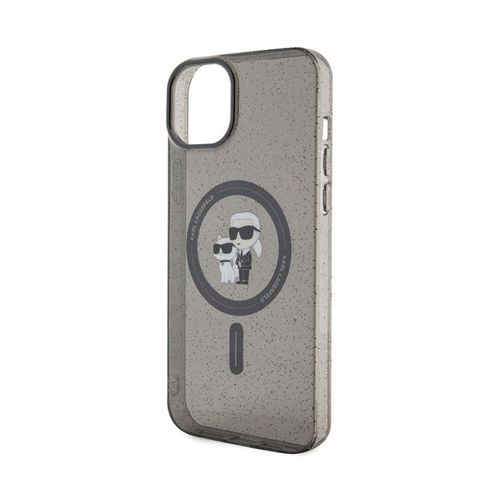 KARL LAGERFELD чохол для IPHONE 15 KLHMP15SHGKCNOK (Glitter + MAG) чорний