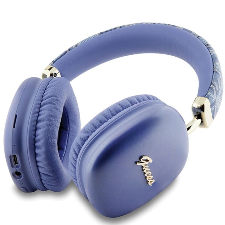 Wireless on-ear headphones Guess Gcube Metallic Script Logo GUBHK1GCTCSU purple