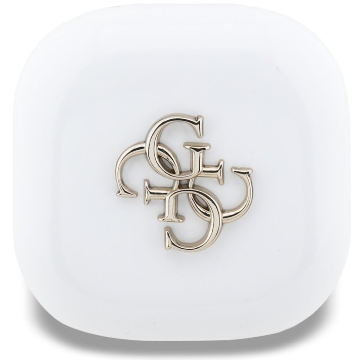 Wireless in-ear headphones Guess TWS 4G Metal Logo white