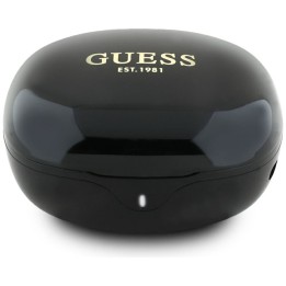 Wireless in-ear headphones Guess TWS Flat Classic Logo Electroplated black