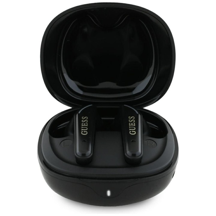 Wireless in-ear headphones Guess TWS Flat Classic Logo Electroplated black