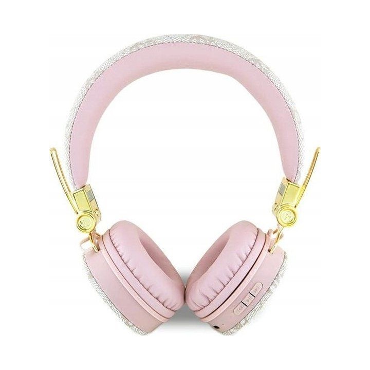 Wireless on-ear headphones Guess Metal Logo GUBH704GEMP pink