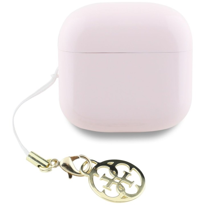 Wireless in-ear headphones Guess TWS Effect Printed Classic Logo & Charm pink
