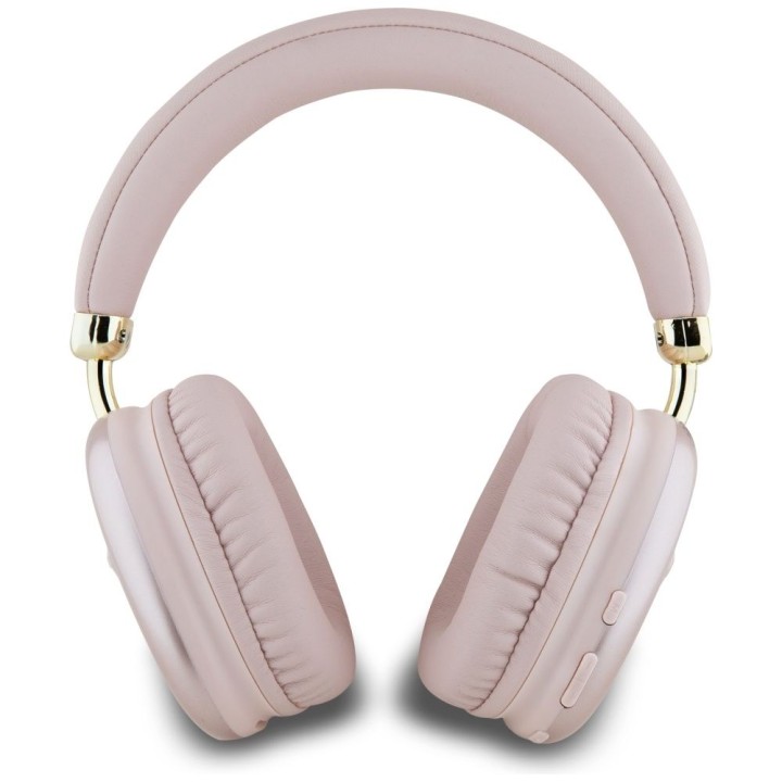 Wireless on-ear headphones Guess Metallic Triangle Logo pink