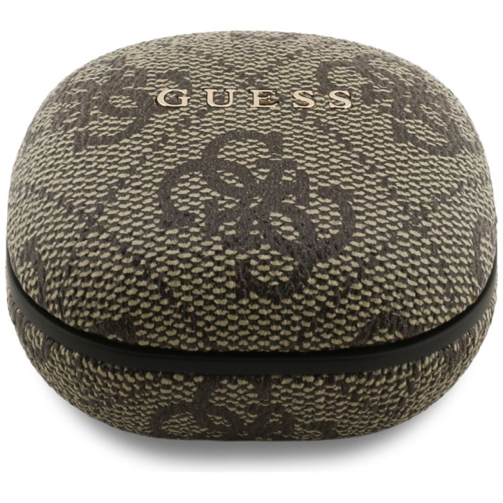 Беспроводные наушники-вкладыши Guess TWS ENC 4G Classic Metal Logo коричневые
