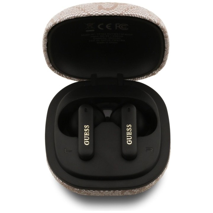 Бездротові навушники-вкладиші Guess TWS ENC 4G Classic Metal Logo рожеві