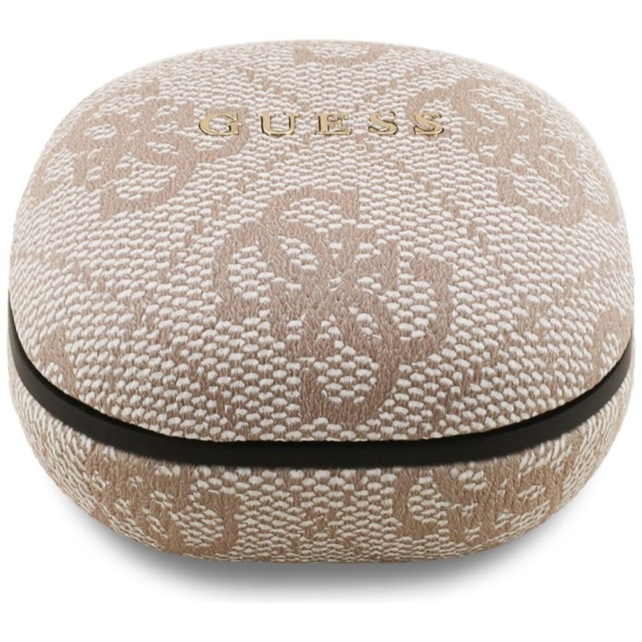 Беспроводные наушники-вкладыши Guess TWS ENC 4G Classic Metal Logo розовые