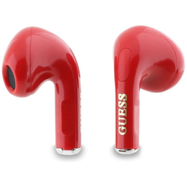 Wireless in-ear headphones Guess TWS Effect Printed Classic Logo & Charm red