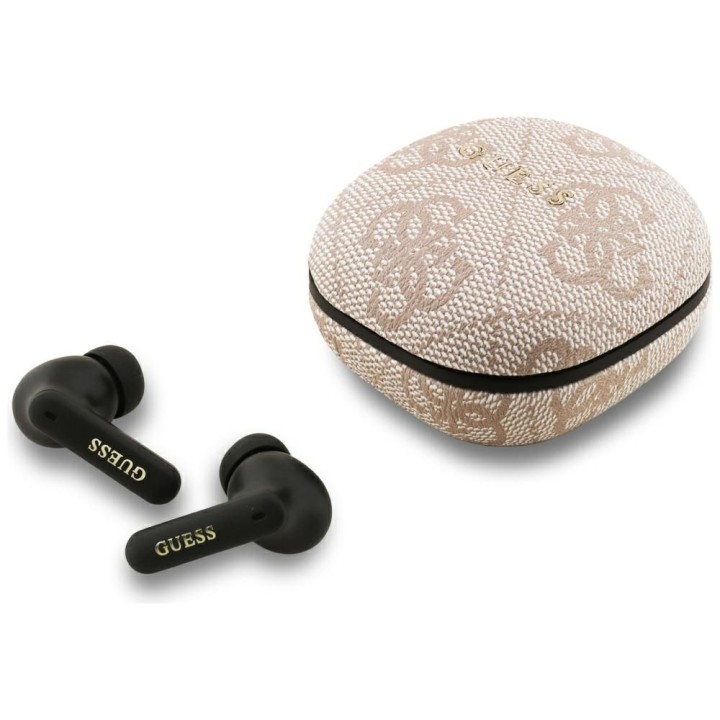 Wireless in-ear headphones Guess TWS ENC 4G Classic Metal Logo pink