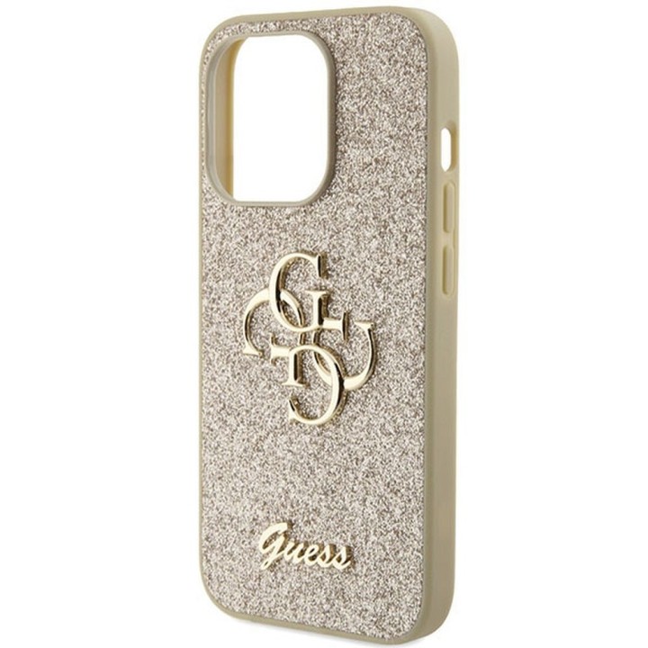GUESS чохол для IPHONE 15 Pro GUHCP15LHG4SGD (Fixed Glitter Big 4G) золотий