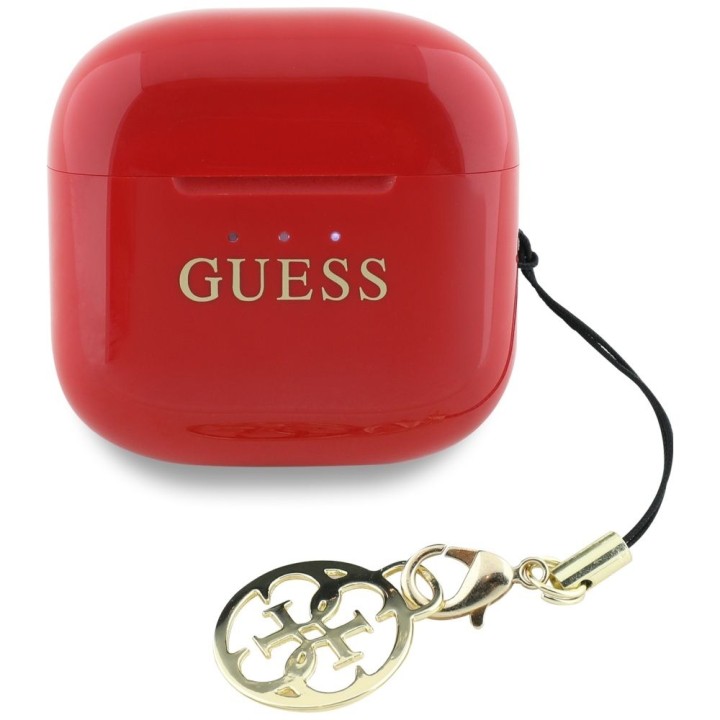 Беспроводные наушники-вкладыши Guess TWS Effect Printed Classic Logo & Charm красные
