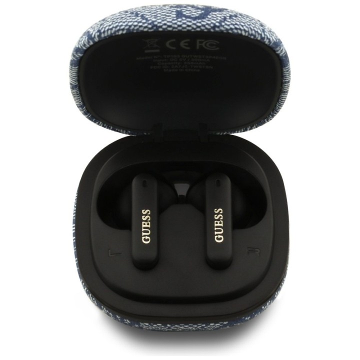 Бездротові навушники-вкладиші Guess TWS ENC 4G Classic Metal Logo сині