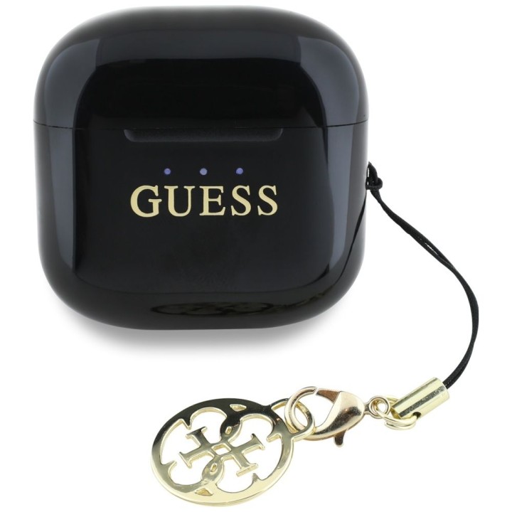Wireless in-ear headphones Guess TWS Effect Printed Classic Logo & Charm black