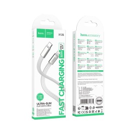 Kabel USB C do Lightning Hoco PD 30W 1 m płaski X125 biały