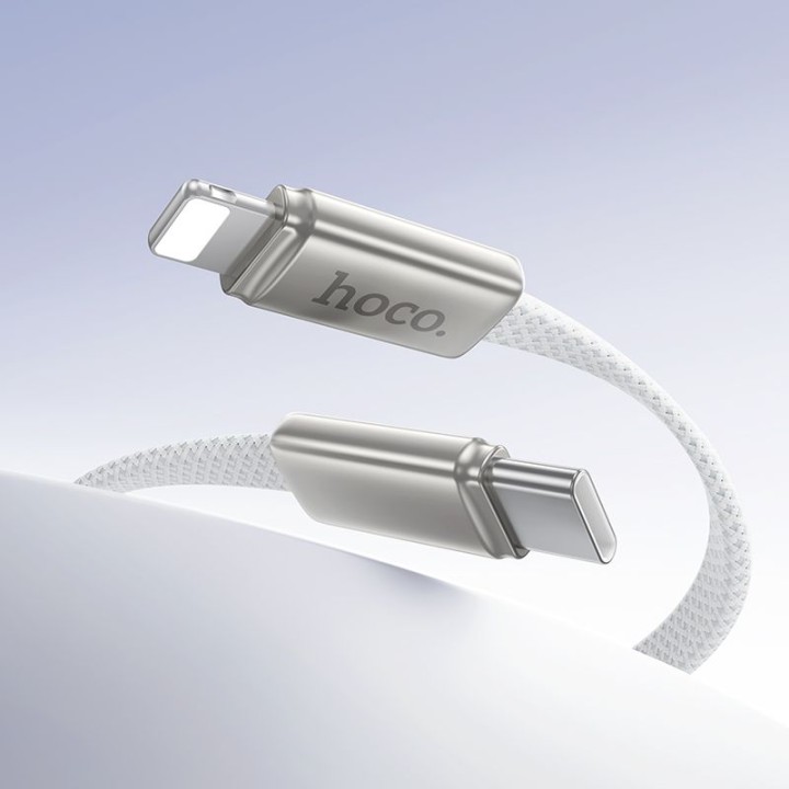 USB-C to Lightning cable Hoco PD 30W 1 m flat X125 white