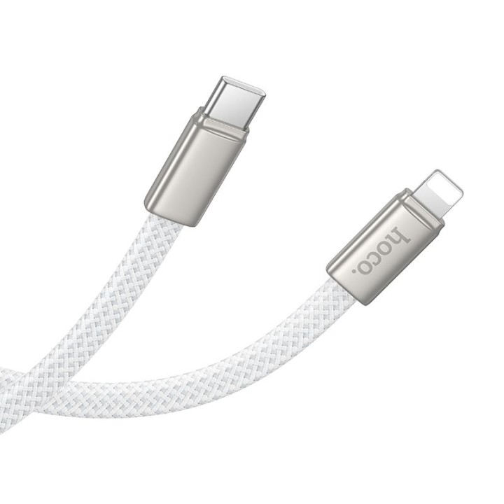 USB-C to Lightning cable Hoco PD 30W 1 m flat X125 white