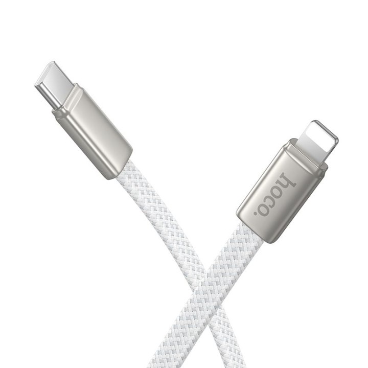 USB-C to Lightning cable Hoco PD 30W 1 m flat X125 white