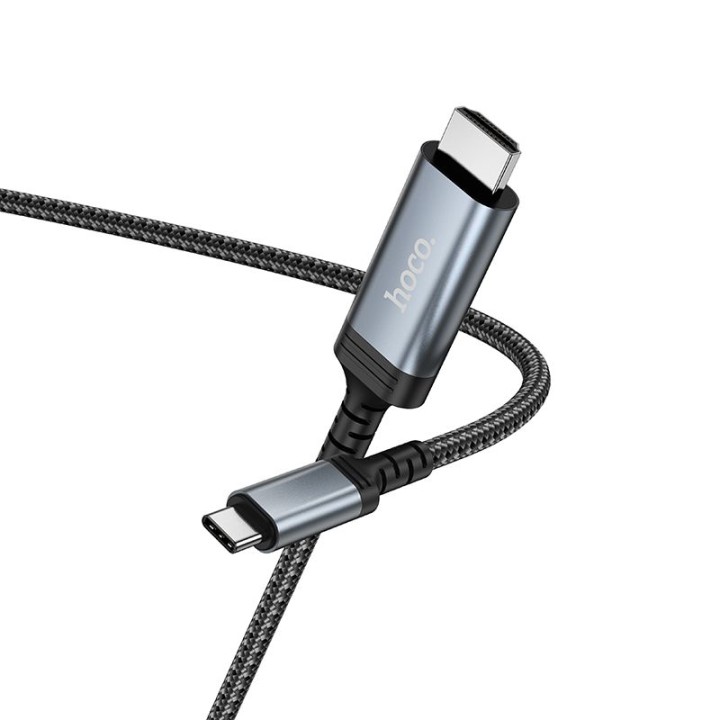 Кабель USB C для HDMI Hoco 4K 30Hz 2 m UA43 стальной серый