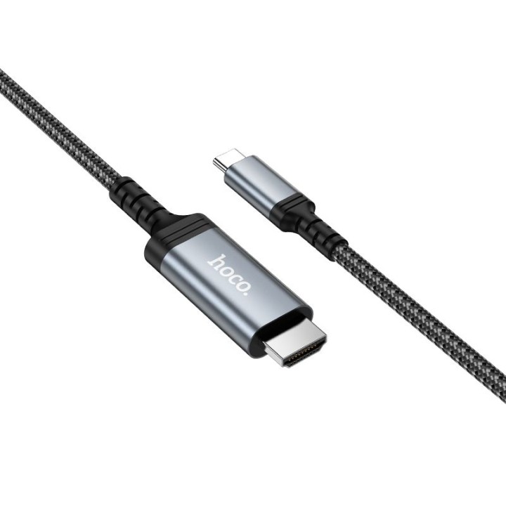 Кабель USB C для HDMI Hoco 4K 30Hz 2 m UA43 сталевий сірий