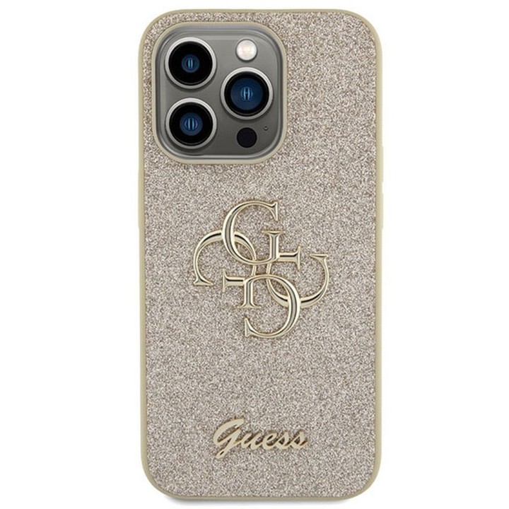 GUESS чохол для IPHONE 15 Pro GUHCP15LHG4SGD (Fixed Glitter Big 4G) золотий