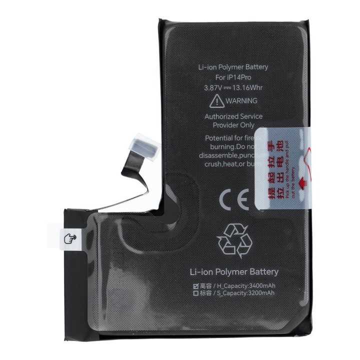 JCID battery for iPhone 14 Pro 3400 mAh (increased capacity)