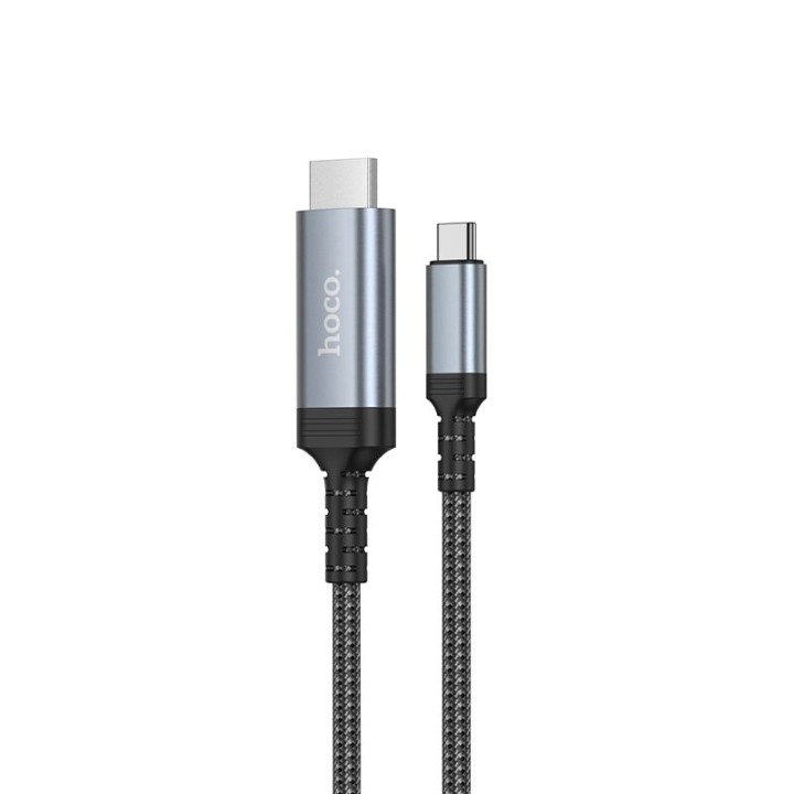 Cable USB C for HDMI Hoco 4K 30Hz 2 m UA43 steel grey