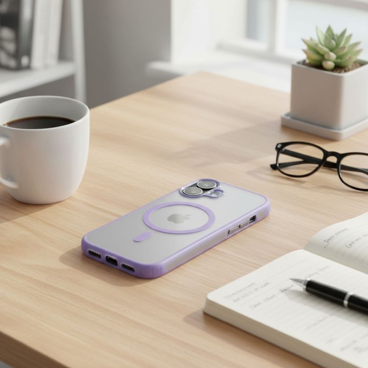 Case for iPhone 17 Flexline Mag Cover MagSafe compatible purple