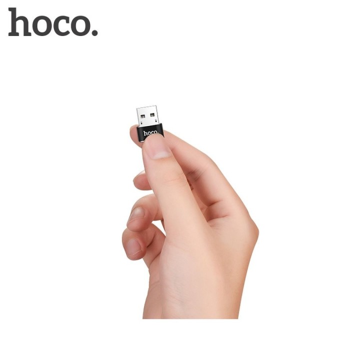 Адаптер OTG USB A для USB C Hoco UA6 черный