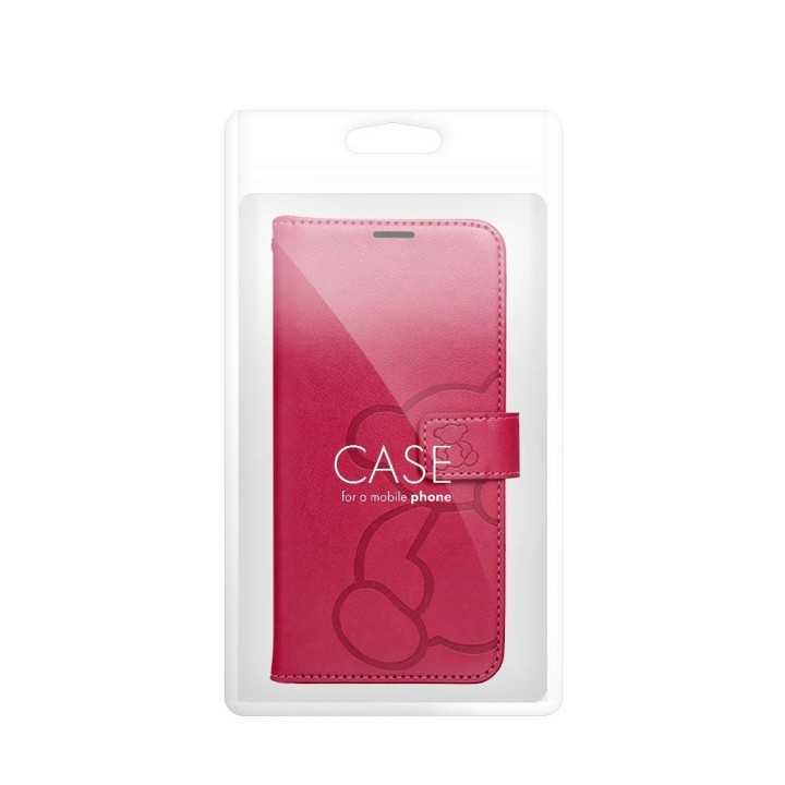 Flip case for Samsung A37 5G Mezzo Book teddy bear magenta