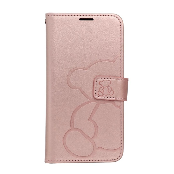 Flip case for Samsung A57 5G Mezzo Book teddy bear rose gold