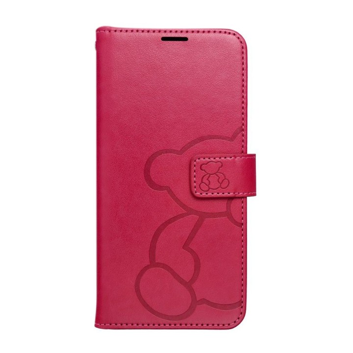 Flip case for Samsung A57 5G Mezzo Book teddy bear magenta