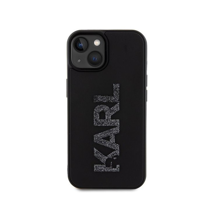 KARL LAGERFELD case for IPHONE 15 KLHCP15S3DMBKCK (3D Logo Glitter) black