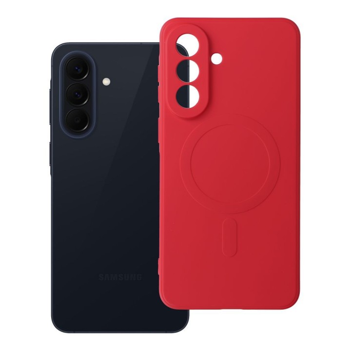 Чохол для Samsung A57 Silicone Mag Cover сумісний з MagSafe (camera protection) червоний