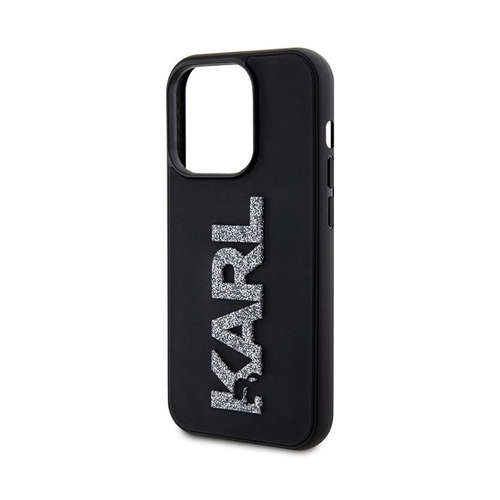 KARL LAGERFELD чохол для IPHONE 15 Pro Max KLHCP15X3DMBKCK (3D Logo Glitter) чорний