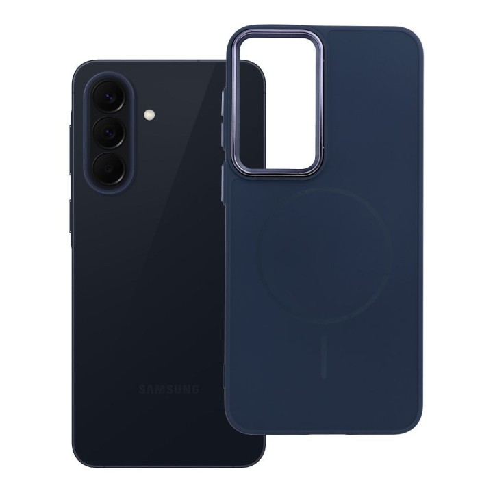 Чохол для Samsung A57 Frame Mag Cover сумісний з MagSafe темно-синій