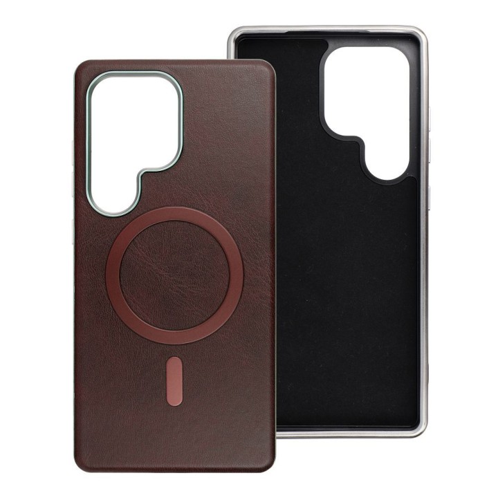 Case for Samsung A57 Gentleman Mag Cover MagSafe compatible brown