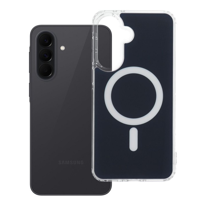 Case for Samsung A37 Clear Fusion Mag Cover MagSafe compatible navy blue