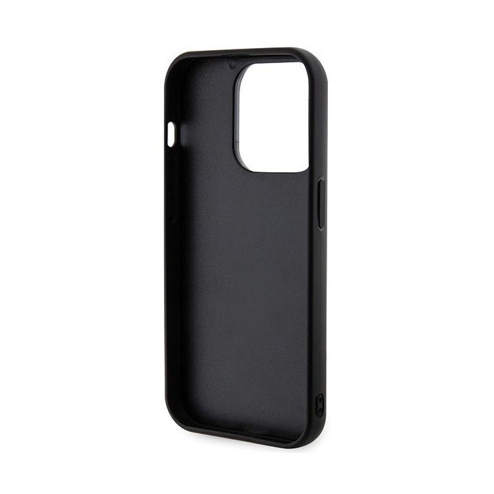 KARL LAGERFELD чохол для IPHONE 15 Pro Max KLHCP15X3DMBKCK (3D Логотип Glitter) чорний