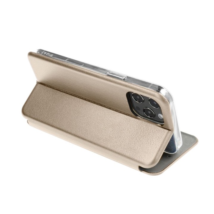Чохол з клапаном для Samsung S23 FE Elegance Book золотий