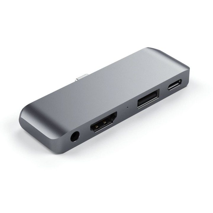 Адаптер HUB 4 в 1 USB C Satechi Mobile Pro Hub ST-TCMPHM сірий