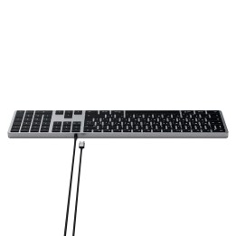 Проводная клавиатура USB C QWERTY Satechi Slim W3 Wired ST-UCSW3M серая