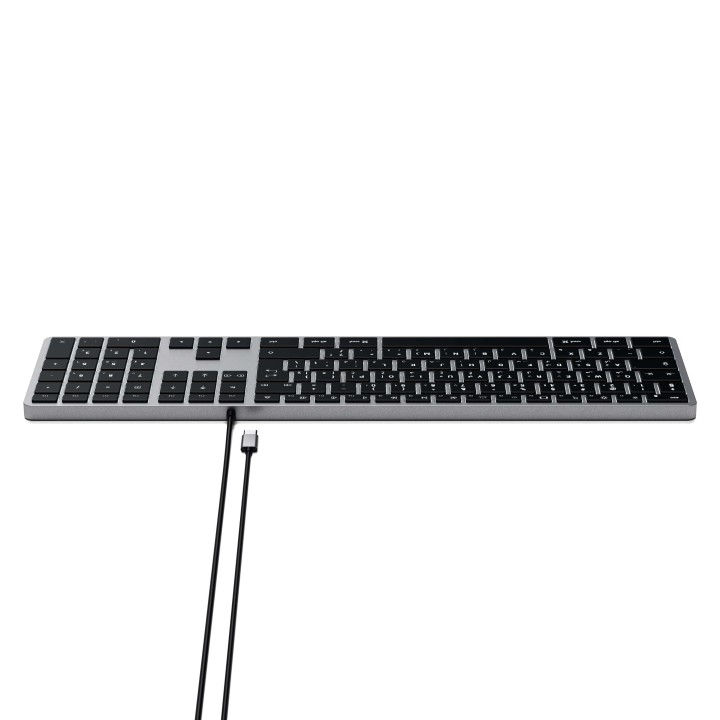 Wired keyboard USB C QWERTY Satechi Slim W3 Wired ST-UCSW3M grey