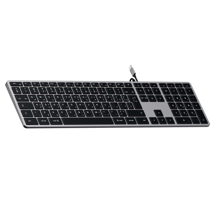 Wired keyboard USB C QWERTY Satechi Slim W3 Wired ST-UCSW3M grey