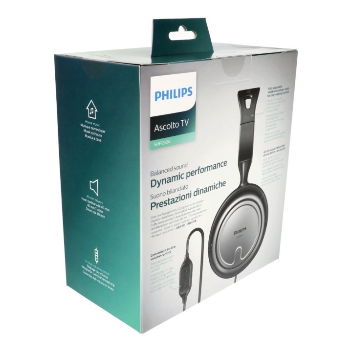 Słuchawki przewodowe nauszne Jack 3,5 mm Philips VSLUSHP2500 srebrne