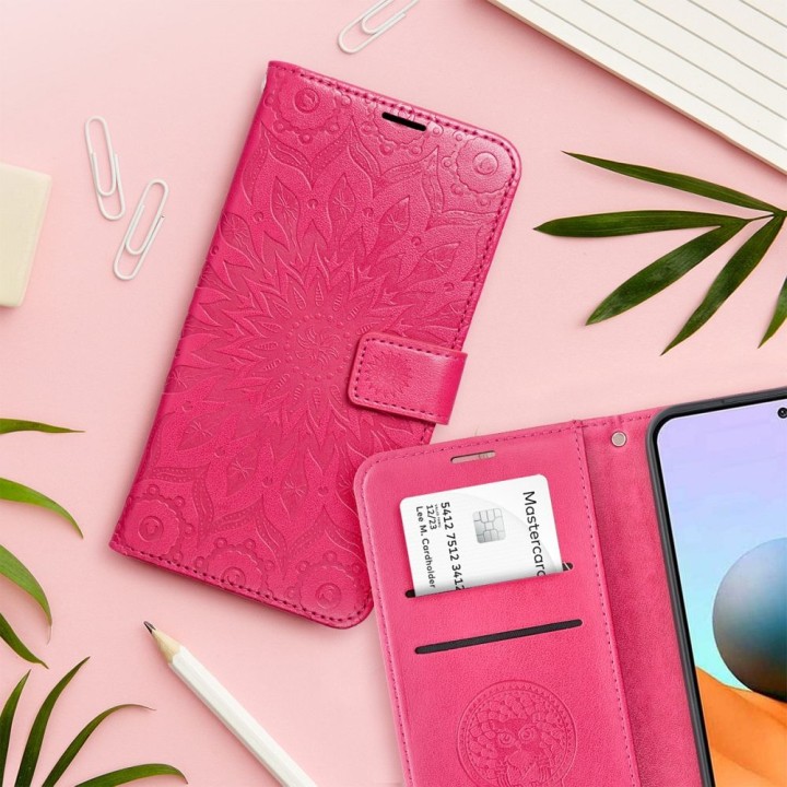 Чехол с клапаном для Motorola EDGE 70 Mezzo Book мандала маджента