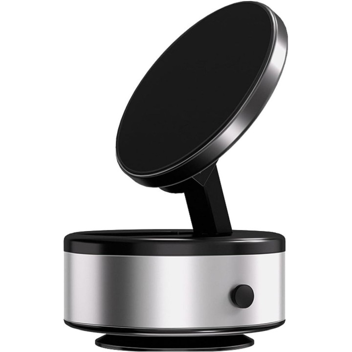 Electric vacuum car holder compatible with MagSafe silver