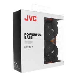 Проводные накладные наушники jack 3,5mm JVC HA-S180-B черные