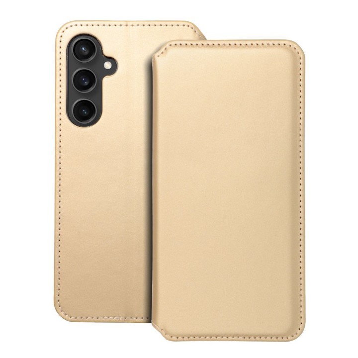 Чохол з клапаном для Samsung S23 FE Dual Pocket Book золотий