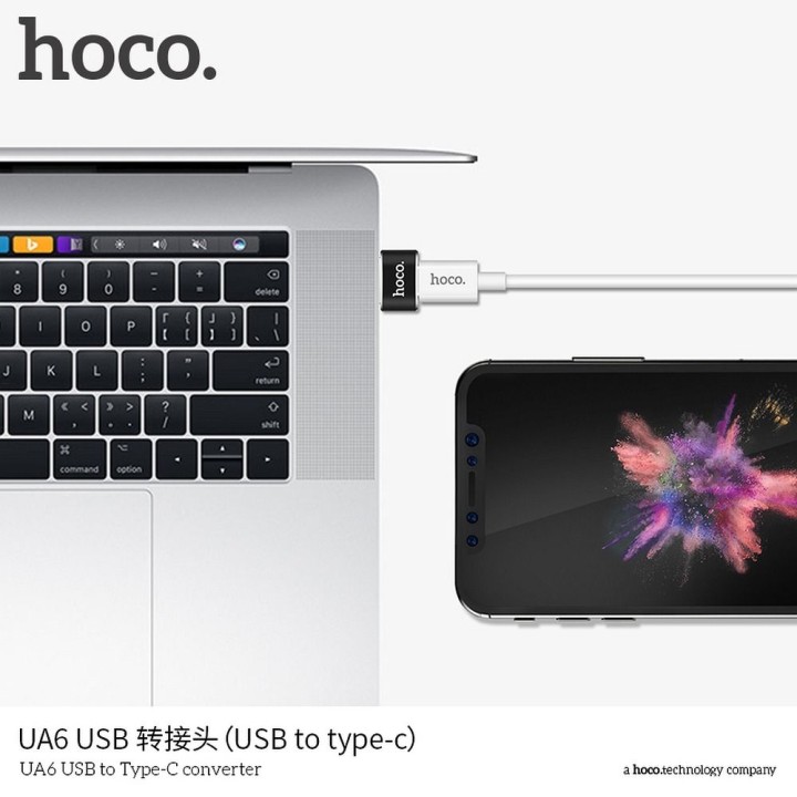 Adapter OTG USB A for USB C Hoco UA6 black